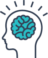 Icon for Think of it this way - outline of brain thinking